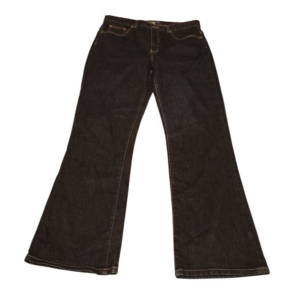 Lauren Ralph Lauren Women's High Rise Dark Wash Bootcut Jeans Blue Size 12 EUC - Picture 2 of 11